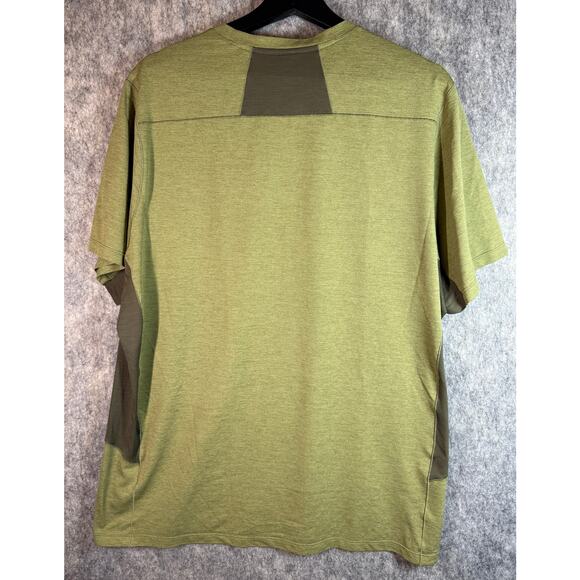 ARC'TERYX Mens Cormac Comp Green Panelled Jersey and Mesh T-Shirt - XL - Picture 3 of 8